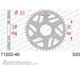 Kit chaine KTM 125 Duke AFAM 520XLR2 14x45 standard(couronne standard) 