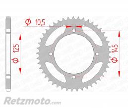 Couronne AFAM 44 dents acier pas 520 type 12505