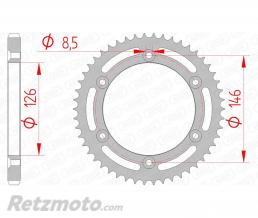 Couronne AFAM 50 dents acier pas 428 type 14207 Suzuki