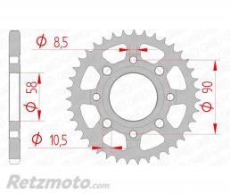 Couronne AFAM 39 dents acier pas 428 type 10201