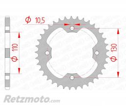 Couronne AFAM 35 dents acier pas 520 type 16406 Kawasaki KFX450R