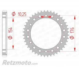 AFAM Couronne AFAM 44 dents acier pas 530 type 10801 Honda CB1000R