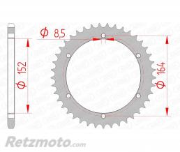 Couronne AFAM 42 dents acier pas 520 type 12502