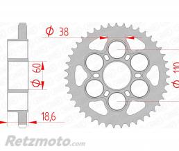 Couronne AFAM 43 dents acier pas 525 type 50801 Ducati