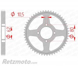 Couronne AFAM 49 dents acier pas 428 type 12224 Yamaha TT-R125