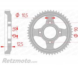 Couronne AFAM 50 dents acier pas 428 type 10216 Honda