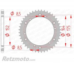 Couronne AFAM 43 dents acier pas 520 type 12500 Yamaha