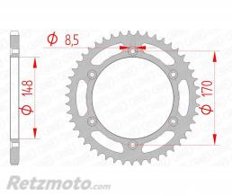 Couronne AFAM 42 dents acier pas 520 type 14501