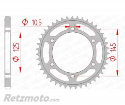 Couronne AFAM 44 dents acier pas 525 type 12603 Yamaha TDM850