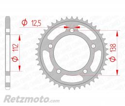 Couronne AFAM 41 dents acier pas 520 type 10627 Honda