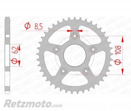 Couronne AFAM 42 dents acier pas 520 type 44203