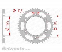 Couronne AFAM 48 dents acier pas 520 type 10320 Honda