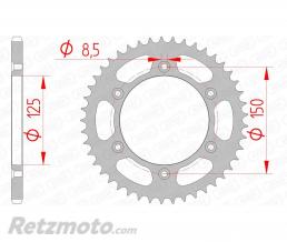 Couronne AFAM 40 dents acier pas 520 type 71304