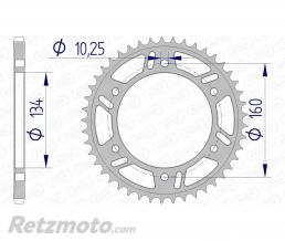 Couronne AFAM 40 dents alu pas 520 type 11618 Honda