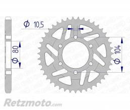Couronne AFAM 42 dents alu pas 525 type 17610 Kawasaki