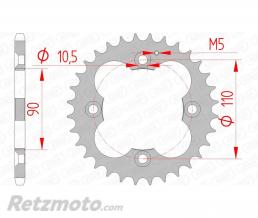 Couronne AFAM 32 dents acier pas 520 type 92324