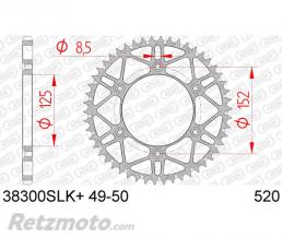 Couronne AFAM 48 dents acier ultra-light anti-boue pas 520 type 38300