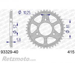 Couronne AFAM 40 dents alu pas 415 type 93329
