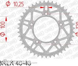 Couronne AFAM 42 dents acier ultra-light pas 520 type 35808RLK Aprilia RSV4R/RR/Factory