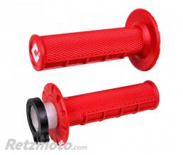 Rev�tements ODI MX V2 Lock-On semi-gauffr� rouge