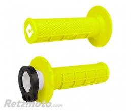 Rev�tements ODI MX V2 Lock-On semi-gauffr� jaune fluo