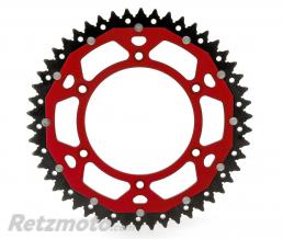 ART Couronne ART Bi-composant 49 dents Aluminium ultra-light anti-boue pas 520 rouge