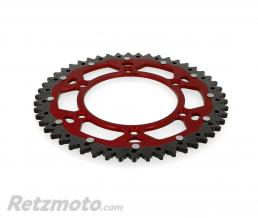 Couronne ART Bi-composant 50 dents Aluminium ultra-light anti-boue pas 520 rouge