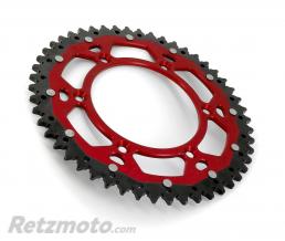 Couronne ART Bi-composant 49 dents Aluminium ultra-light anti-boue pas 520 rouge