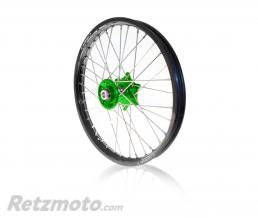 Kit roues compl�tes avant + arri�re ART MX 21x1,60/19x1,85 jante noir/moyeu vert Kawasaki
