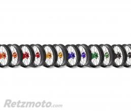 Kit roues compl�tes avant + arri�re ART SM 17x3,50/17x4,50 jante noir/moyeu vert Kawasaki