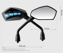 ERMAX RET04NLED Paire r�troviseurs homologu�s A led bleues int�gr�es noir