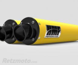 Silencieux HMF Performance Series double jaune/casquette Turn Down noire Can Am Renegade 1000 - Non homologu� pour la route