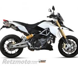 Silencieux double MIVV Suono inox/casquette carbone Aprilia Dorsoduro 1200