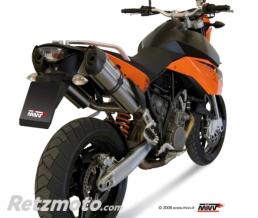 Silencieux double MIVV Suono inox/casquette carbone KTM
