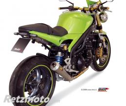 MIVV Silencieux MIVV X-Cone Plus inox satin�/casquette alu Triumph Speed Triple 1050