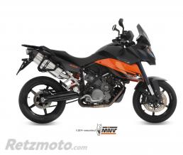 Silencieux double MIVV Suono inox/casquette carbone KTM 990 SMT Supermoto
