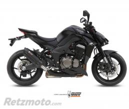 Silencieux double MIVV Suono inox bross� noir/casquette carbone Kawasaki Z1000