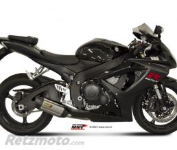 Silencieux MIVV Suono inox/casquette carbone Suzuki GSX-R600/GSX-R750
