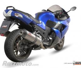Silencieux double MIVV Oval Carbon Cap carbone Kawasaki ZZR1400