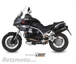 MIVV Silencieux MIVV Speed Edge inox bross� noir/casquette carbone Moto Guzzi Stelvio