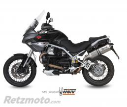 Silencieux MIVV Speed Edge inox/casquette carbone Moto Guzzi Stelvio