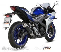 Silencieux MIVV GP inox noir/casquette inox Yamaha YZF R3