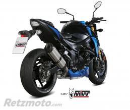 Silencieux MIVV Suono inox/casquette carbone Suzuki GSX-S750