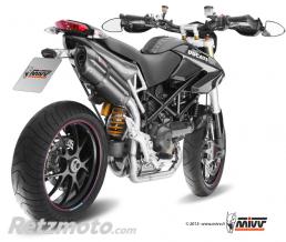 Silencieux MIVV Suono inox noir/casquette carbone Ducati Hypermotard/Evo 1100