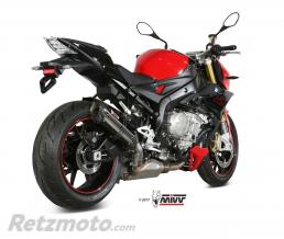 Silencieux MIVV Suono inox noir/casquette carbone BMW S1000R