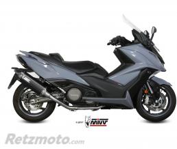 Ligne compl�te MIVV Speed Edge inox silencieux acier noir/casquette carbone Kymco AK-550
