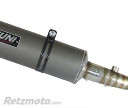 YASUNI Echappement YASUNI Scooter 4 inox Look Titane/casquette noire