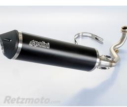 Ligne compl�te POLINI Maxi-Scooter inox/silencieux alu noir/casquette alu Piaggio MP3 500