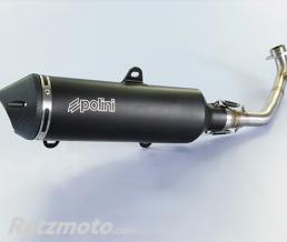 Ligne compl�te POLINI Maxi-Scooter inox/silencieux alu/casquette alu